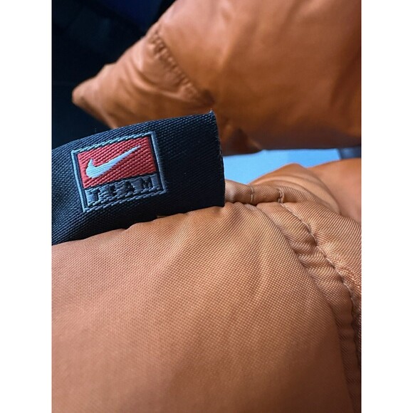 Vintage Nike Puffer Jacket XXL With Hood Texas Longhorn NCAA MINT ORANGE - Picture 11 of 11